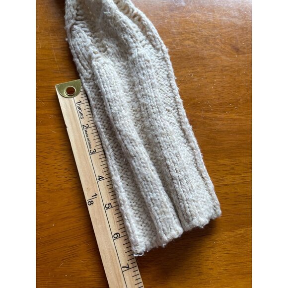 Free People XS Womens Cable Knit Wrap Cardigan Sweater Beige Wool & Acrylic Y2K - Picture 14 of 14